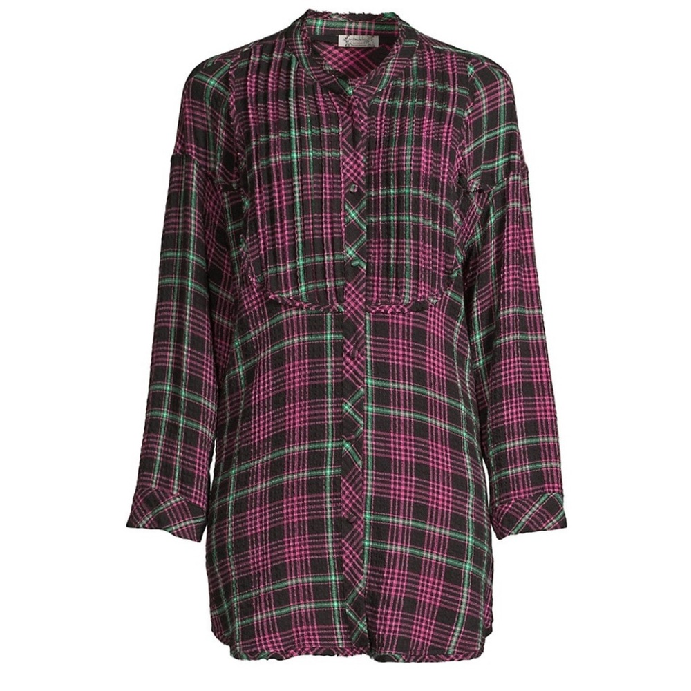 Free People Plaid Top
